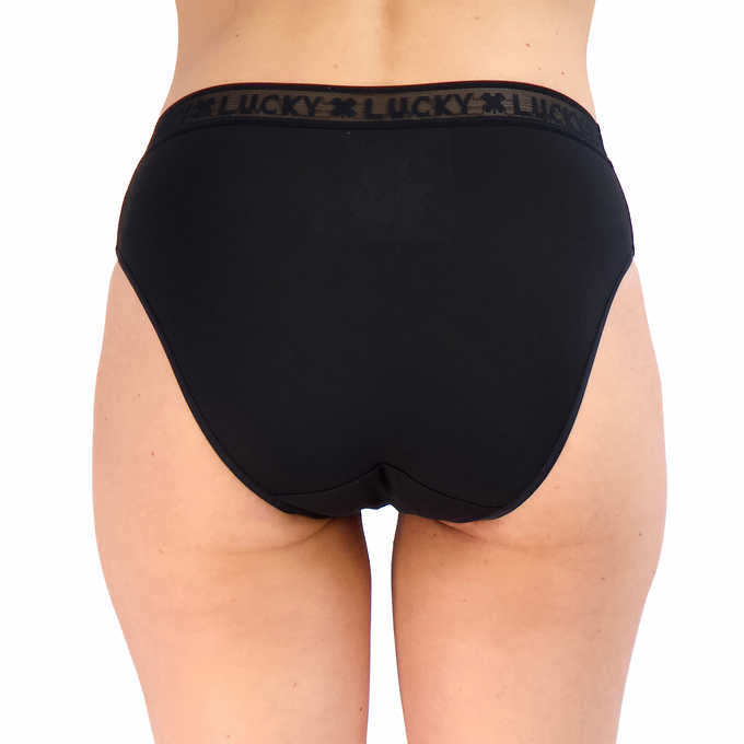 Lucky Brand Ladies' Hi Cut, 5-pack, Black