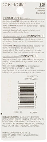 COVERGIRL Lineblast 24 Hour Eyeliner, Eternal Brown 805, 0.02 Ounce - oddros.shop
