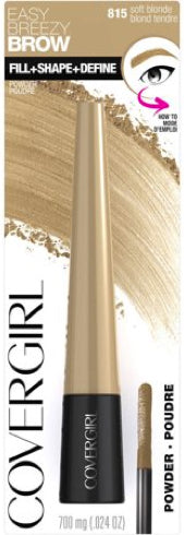 CoverGirl Easy Breezy Brow Fill Plus Shape Define Eyebrow Powder, 815 Soft Blonde - oddros.shop