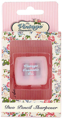 The Vintage Cosmetic Company Duo Pencil Sharpener Pink Polka Dot - oddros.shop