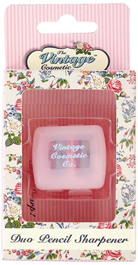 The Vintage Cosmetic Company Duo Pencil Sharpener - Pink Polka Dot - oddros.shop