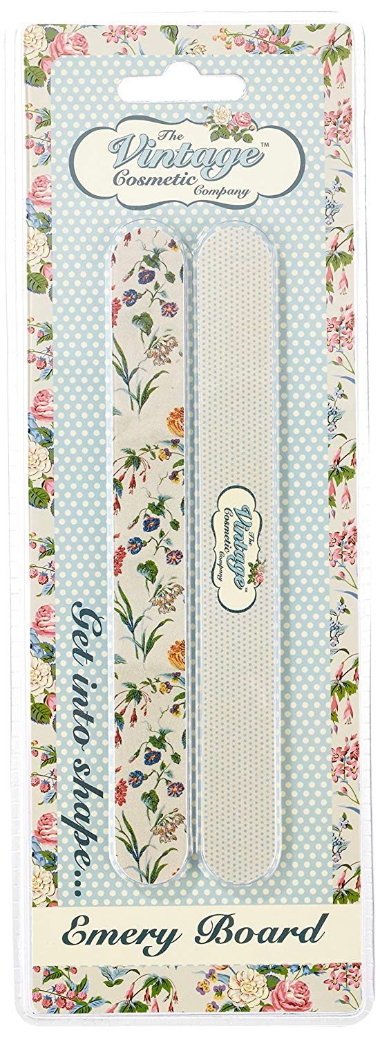 The Vintage Cosmetic Company Twin Pack Emery Boards, Floral - oddros.shop