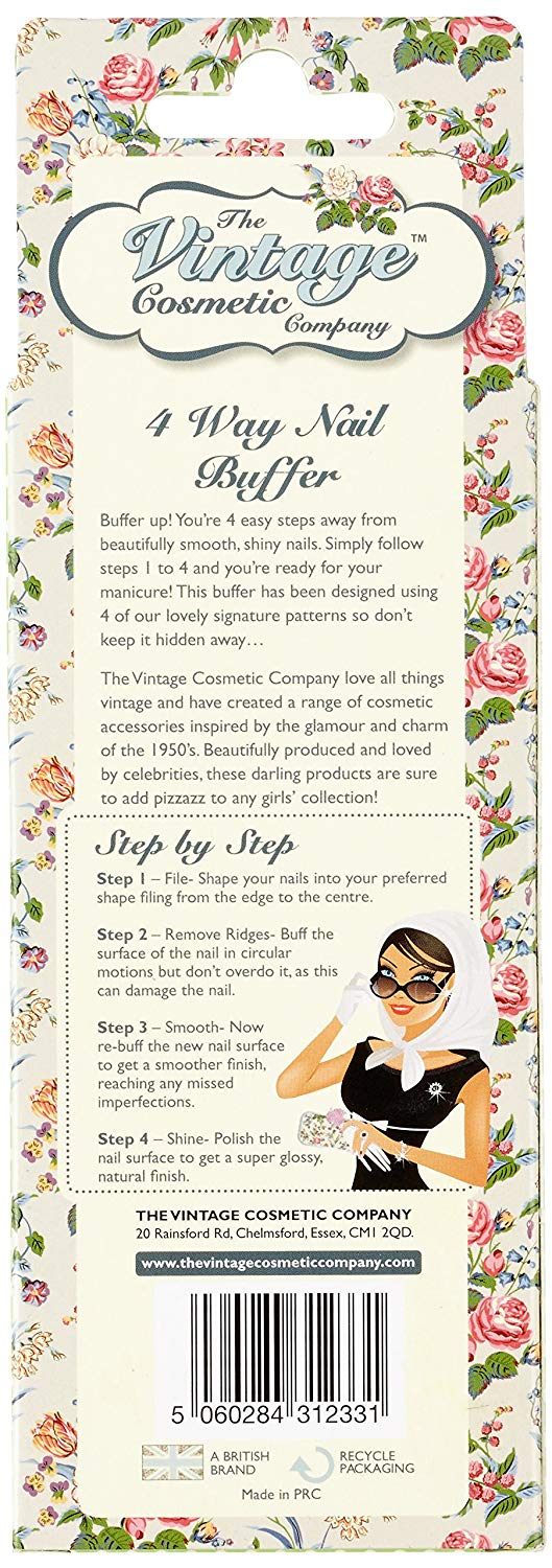 The Vintage Cosmetic Company 4 Way Nail Buffer - oddros.shop