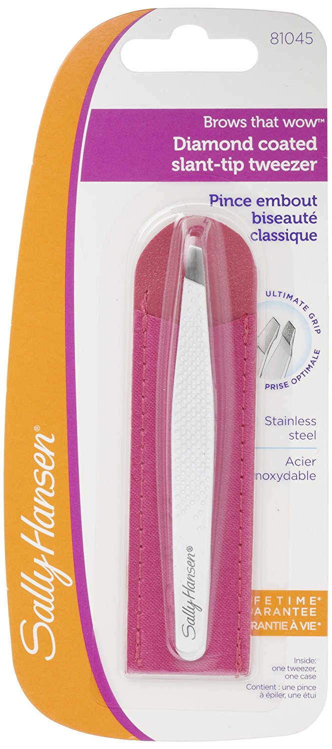 Sally Hansen Beauty Tools, Brows That Wow-Diamond Coated Slant Tip Tweezer (81045) - oddros.shop