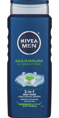 NIVEA Men Maximum Hydration 3 in 1 Body Wash 16.9 Fluid Ounce - oddros.shop