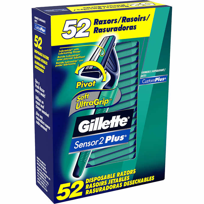 Gillette Sensor 2 Plus Disposable Razors (52-Count)