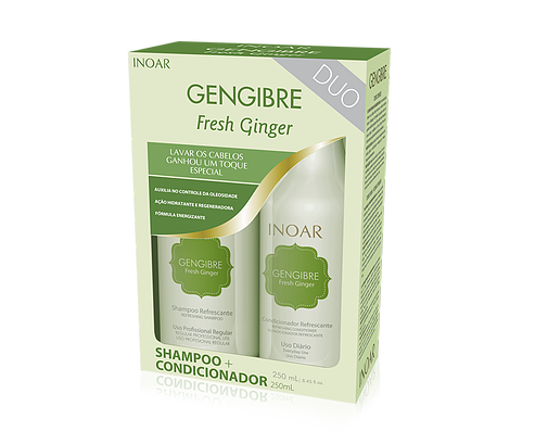 INOAR Fresh Ginger Hair Treatment Duo Kit (Shampoo + Conditioner) - oddros.shop