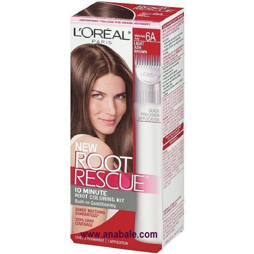 L'OREAL Paris Root Rescue Hair Color, 6A Light Ash Brown - oddros.shop