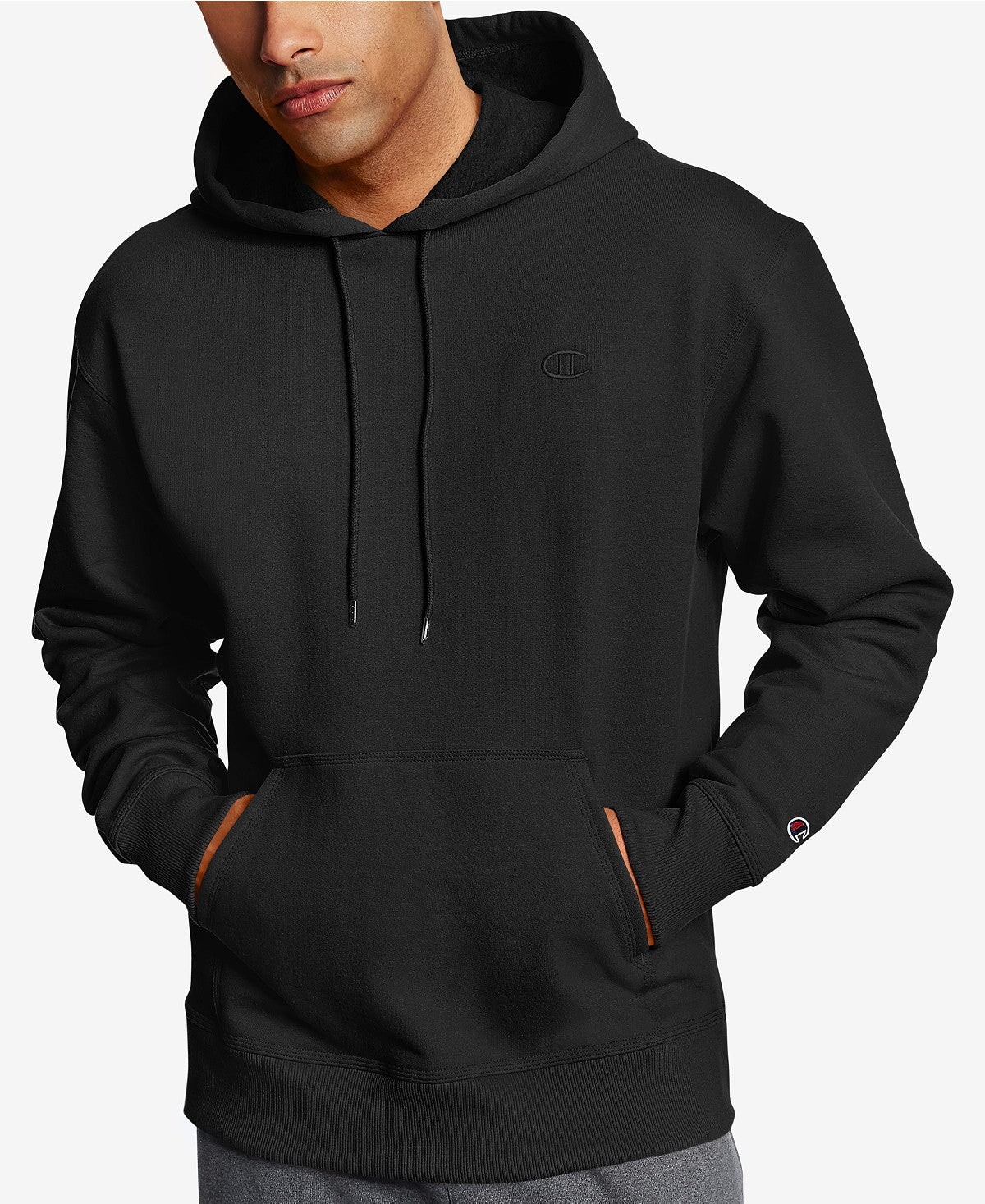 Champion Men's Powerblend® Sweats Pullover Hoodie - Black (XL) - oddros.shop