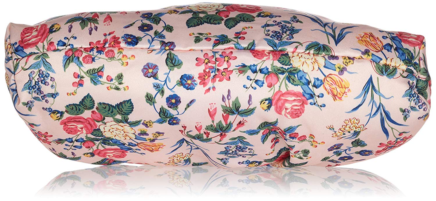 The Vintage Cosmetic Company Cosmetic Clutch Bag Pink Floral Satin - oddros.shop