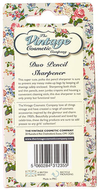 The Vintage Cosmetic Company Duo Pencil Sharpener - Pink Polka Dot - oddros.shop