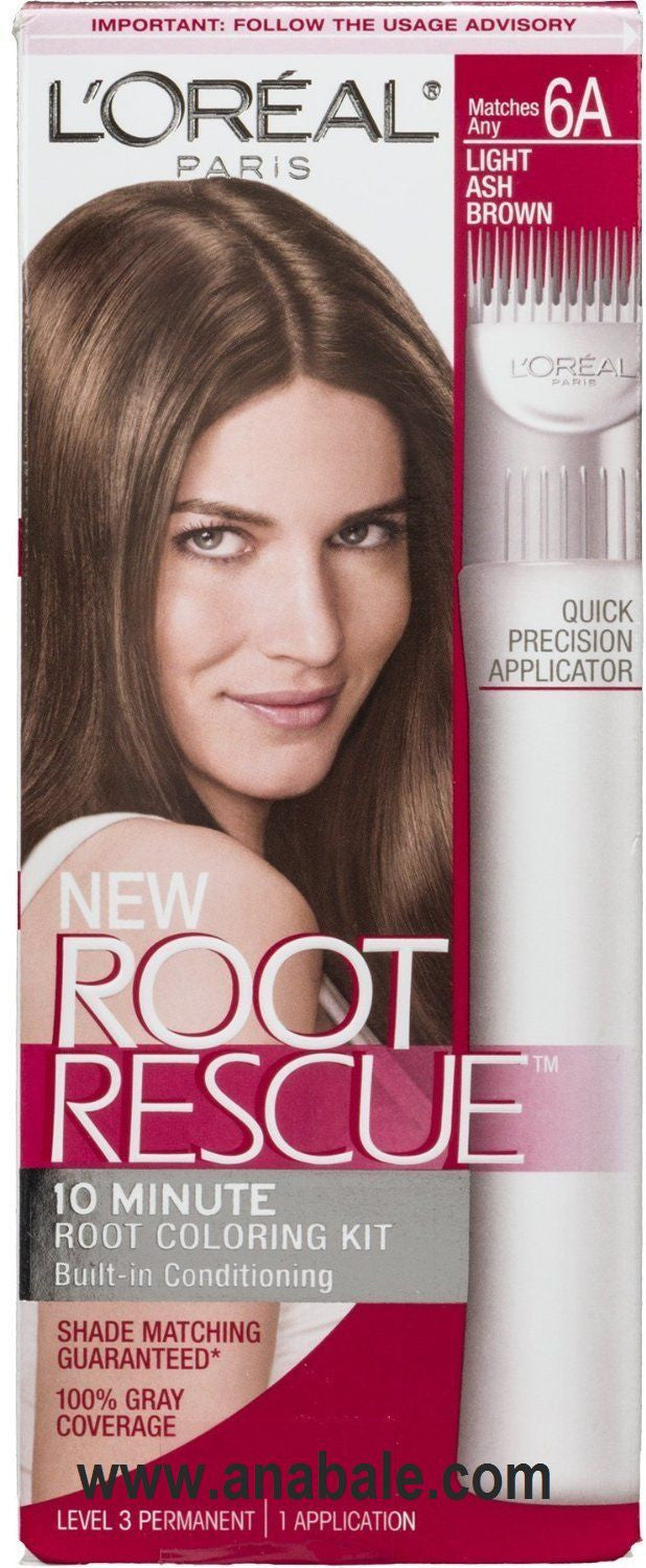 L'OREAL Paris Root Rescue Hair Color, 6A Light Ash Brown - oddros.shop
