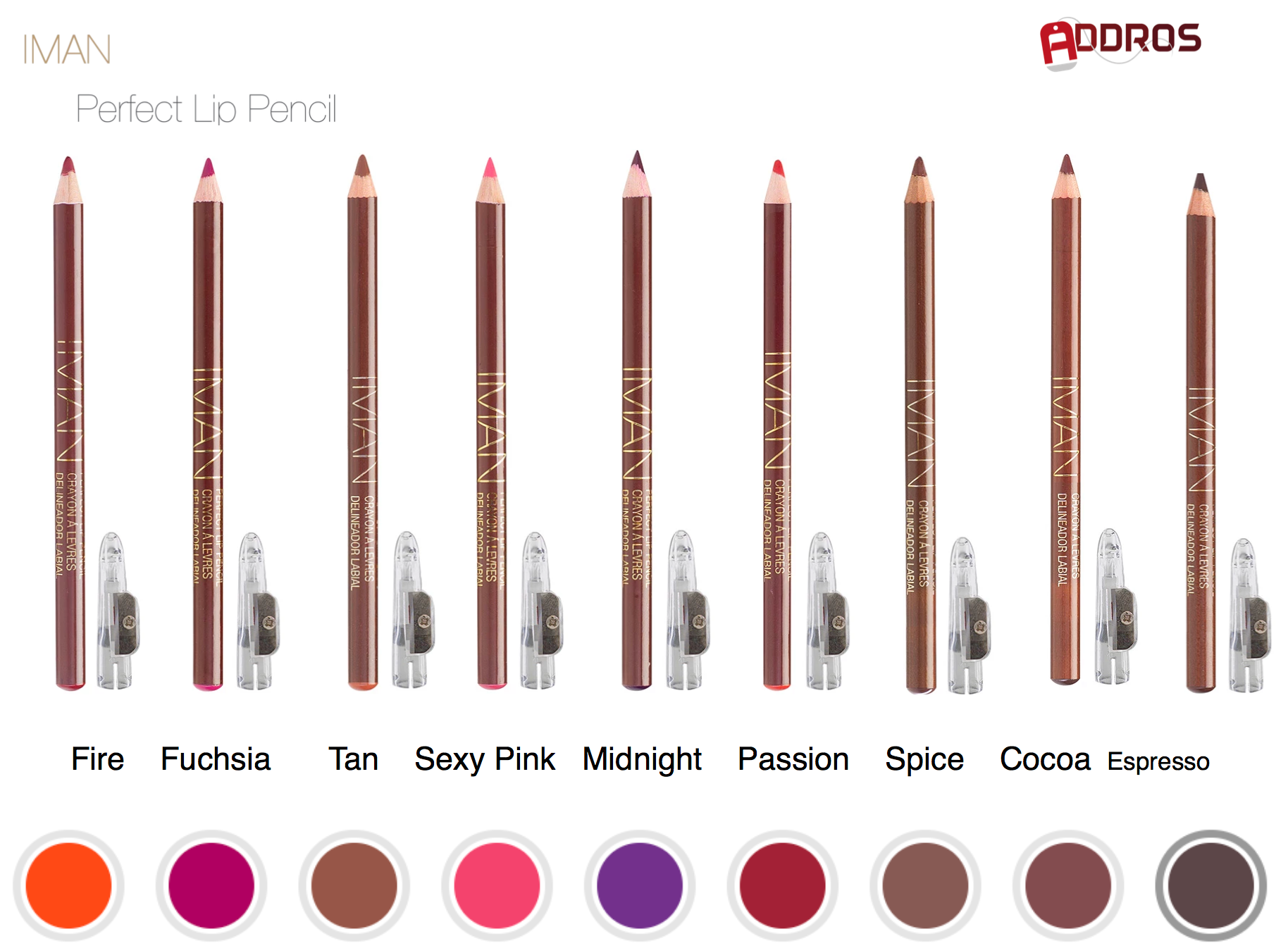 IMAN COSMETICS Perfect Lip Pencil, Midnight - oddros.shop