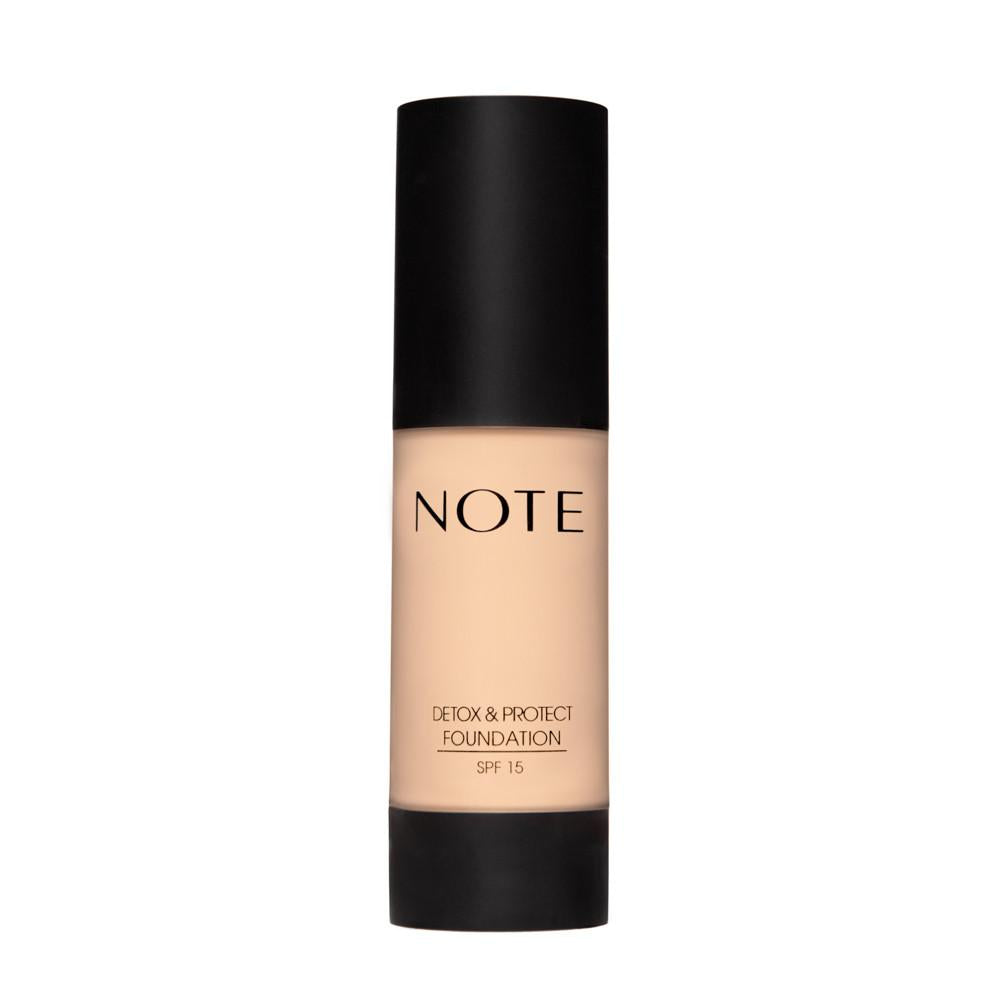 NOTE COSMETICS Detox and Protect Foundation SPF 15, 01 Beige - oddros.shop