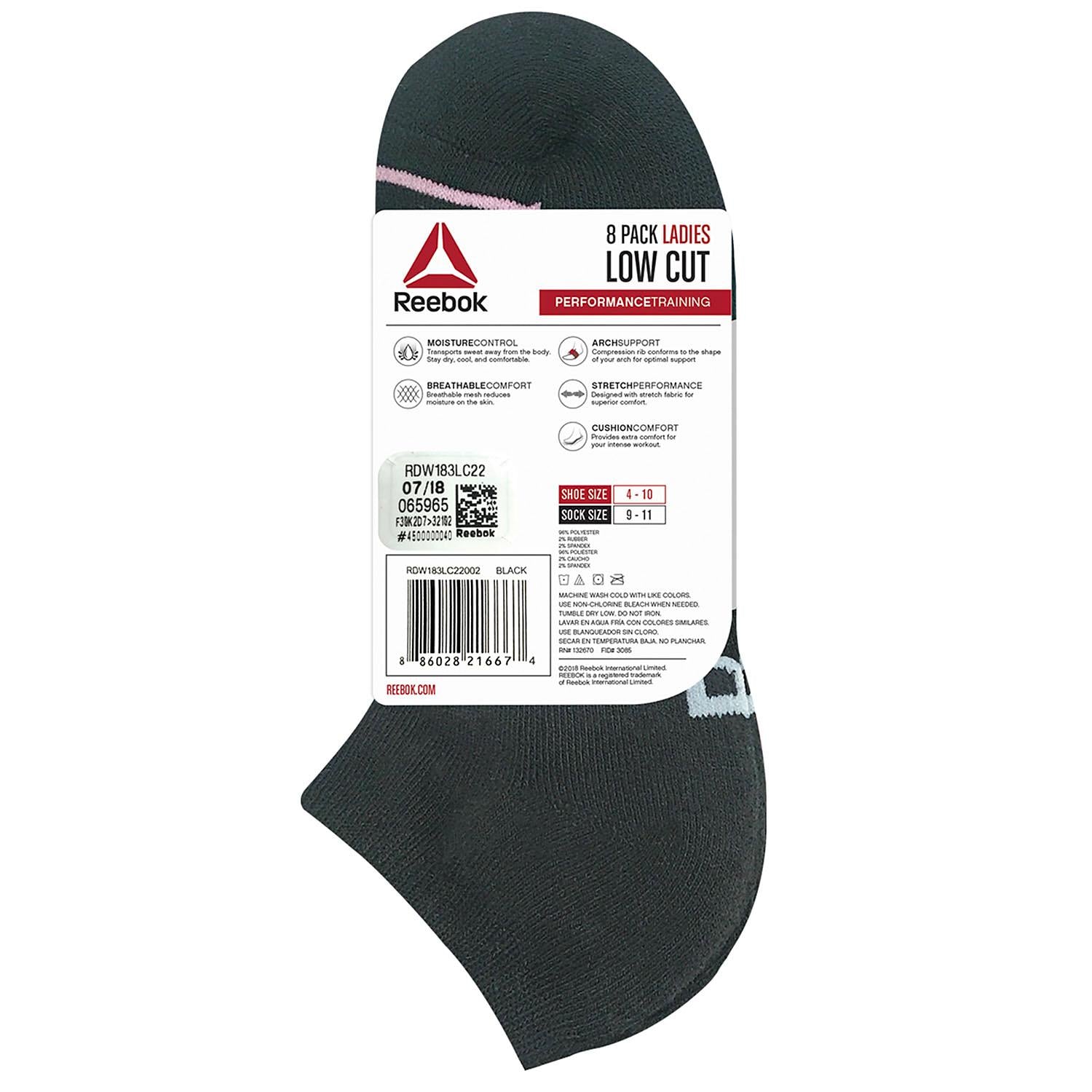 Reebok Women's Cushion Low Cut Socks (8 Pack) - oddros.shop