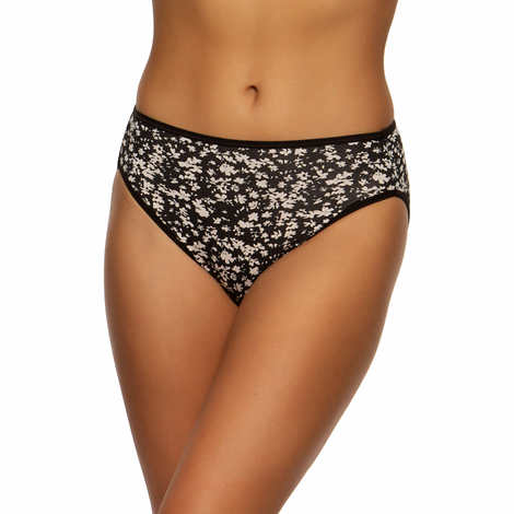 Felina Ladies Hi Cut Pant, Black (8-pack) 