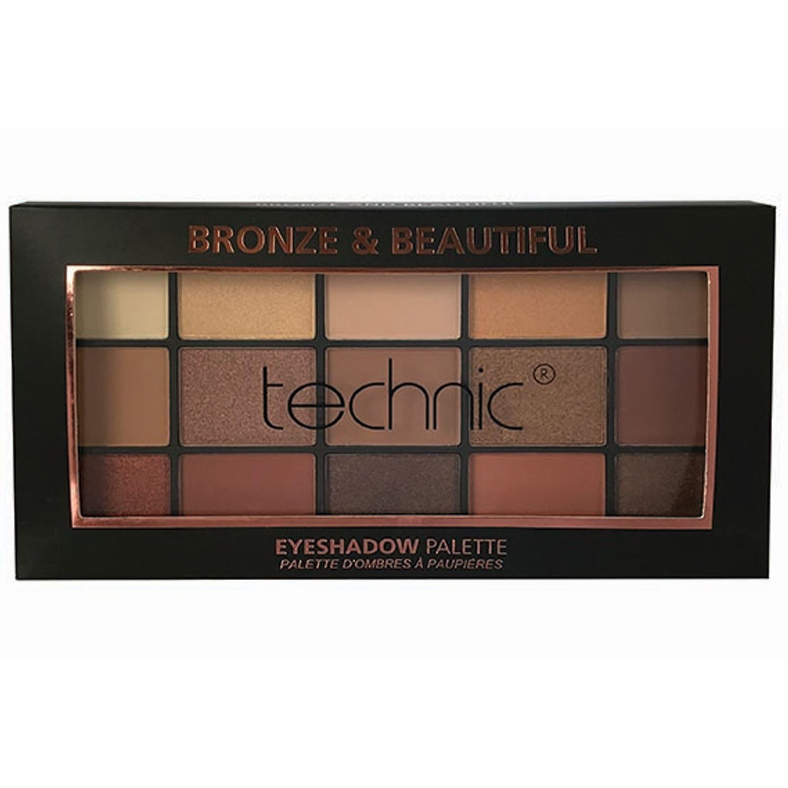 Technic Cosmetics 15 Colours Eyeshadow Palette, Bronze & Beautiful - oddros.shop