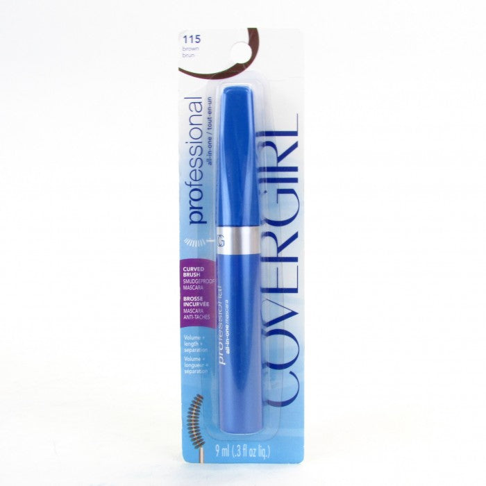 COVERGIRL Professional All In One Curved Brush Mascara, Brown 115, 0.3 Oz - oddros.shop