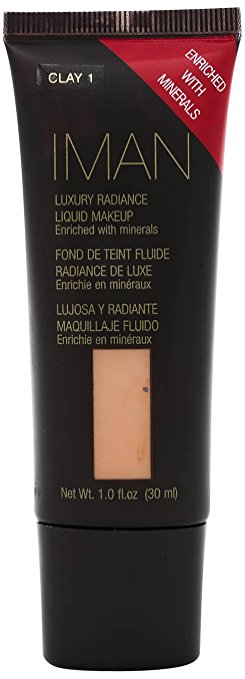 IMAN COSMETICS Luxury Radiance Liquid Makeup, Clay 1 - oddros.shop