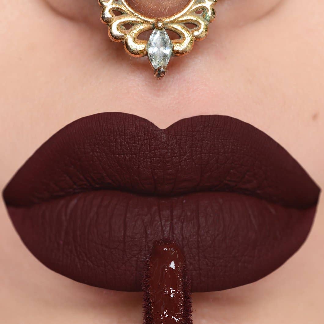 Sam Marcel Cosmetics Colette Liquid Lipstick, Dark Brown