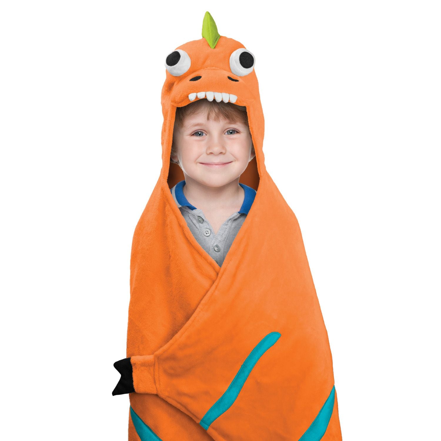 BEST BRANDS Kids Hooded Throw, Dinosaur  - 1-Piece - oddros.shop