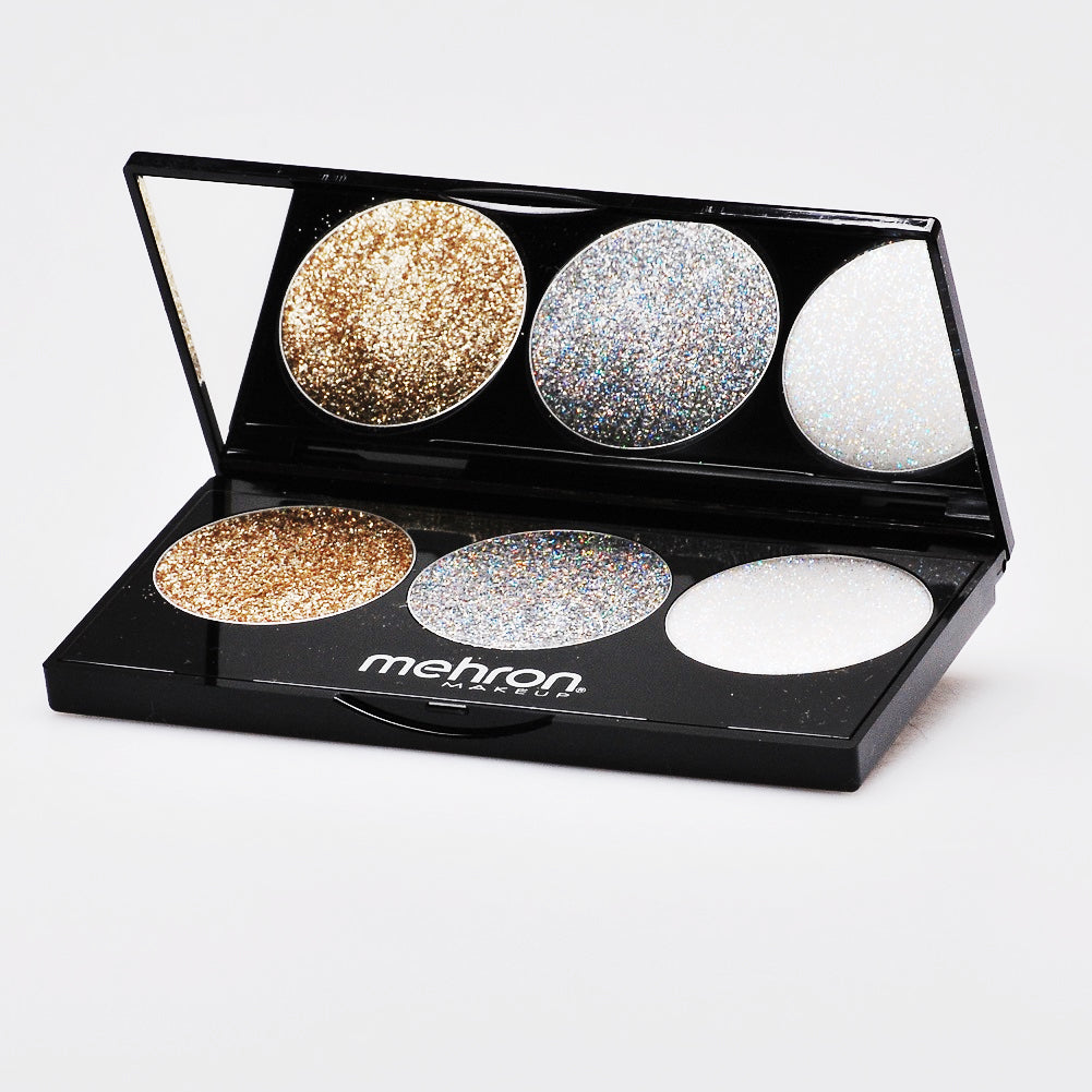 Mehron 3 Shade Echo Pressed Glitter Palette - oddros.shop