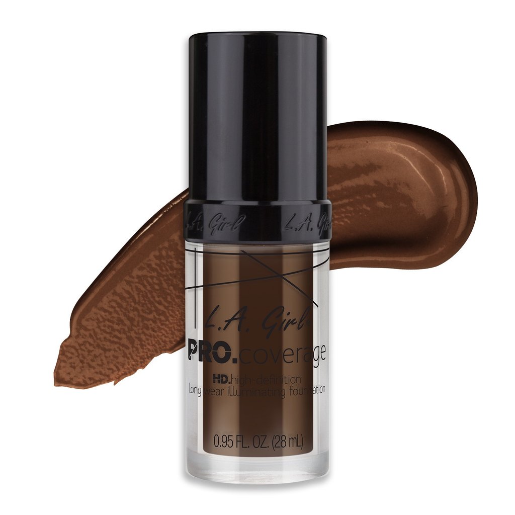 L.A. Girl Pro Coverage Liquid Foundation, Dark Chocolate - (656) - oddros.shop