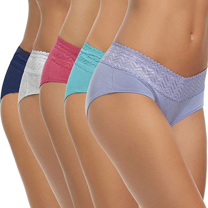 Gloria Vanderbilt Ladies' Hipster With Lace - Medium (5-Pack) - oddros.shop