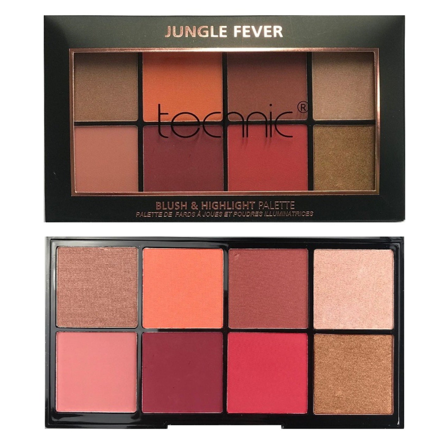 Technic Cosmetics - Blush & Highlighter Palette, Jungle Fever - oddros.shop