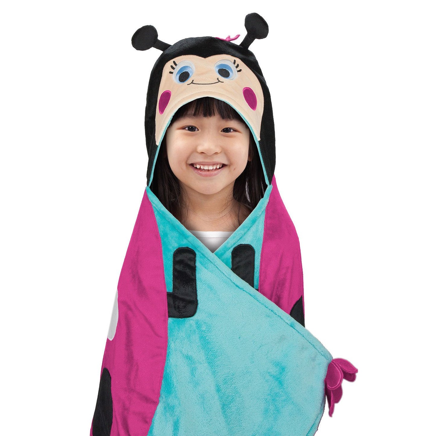 BEST BRANDS Kids Hooded Throw, Lady Bug - 1-Piece - oddros.shop