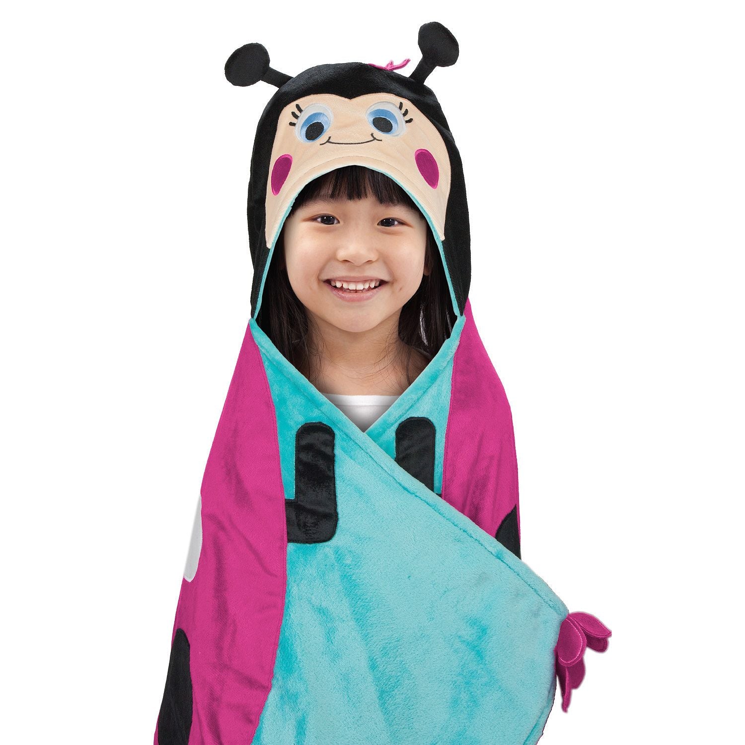 BEST BRANDS Kids Hooded Throw, Lady Bug - 1-Piece - oddros.shop