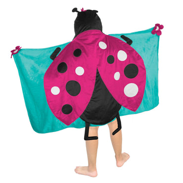 BEST BRANDS Kids Hooded Throw, Lady Bug - 1-Piece - oddros.shop