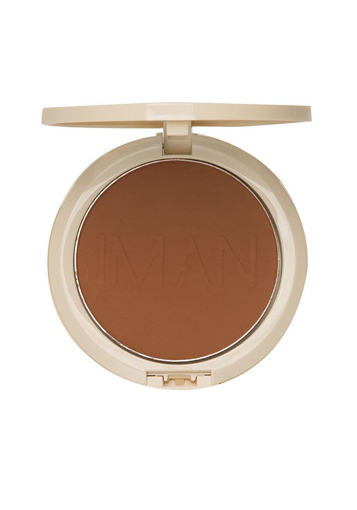 IMAN Oil-Blotting Pressed Powder, Medium Deep - oddros.shop