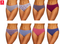 Felina Ladies Hi Cut Pant, Multi (8-pack)