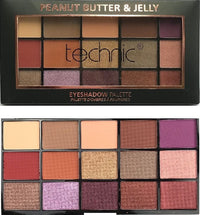 Technic Cosmetics 15 Colours Eyeshadow Palette, Peanut Butter & Jelly - oddros.shop