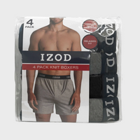 IZOD Men's Knit Boxer, Large (4-pack)