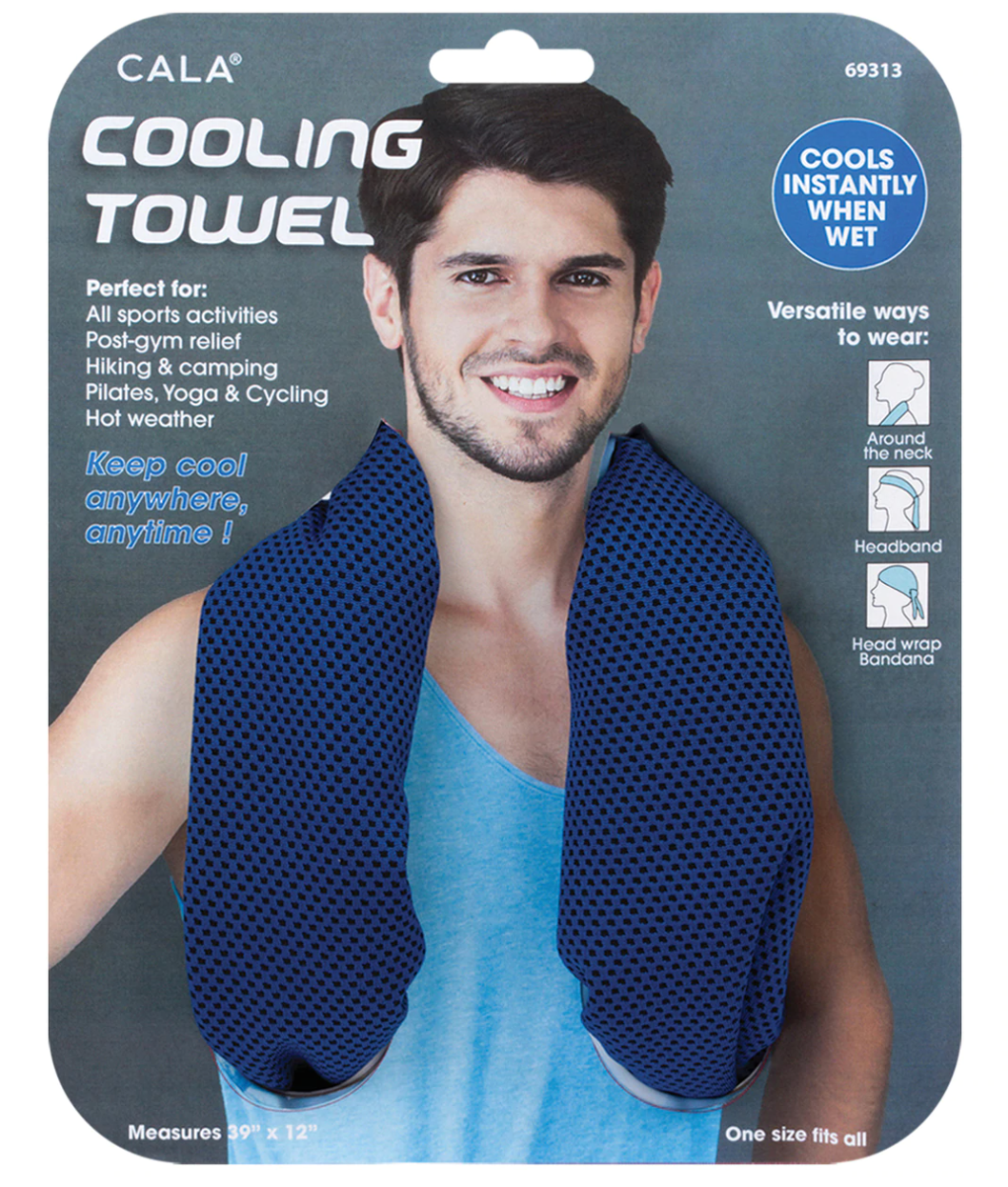 CALA cooling towel, Cobalt blue