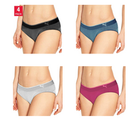 PUMA Women's Sport Bikini Briefs (4 Pack)