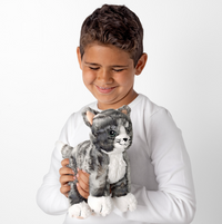 LILLEPLUTT Cat gray/white Soft toy