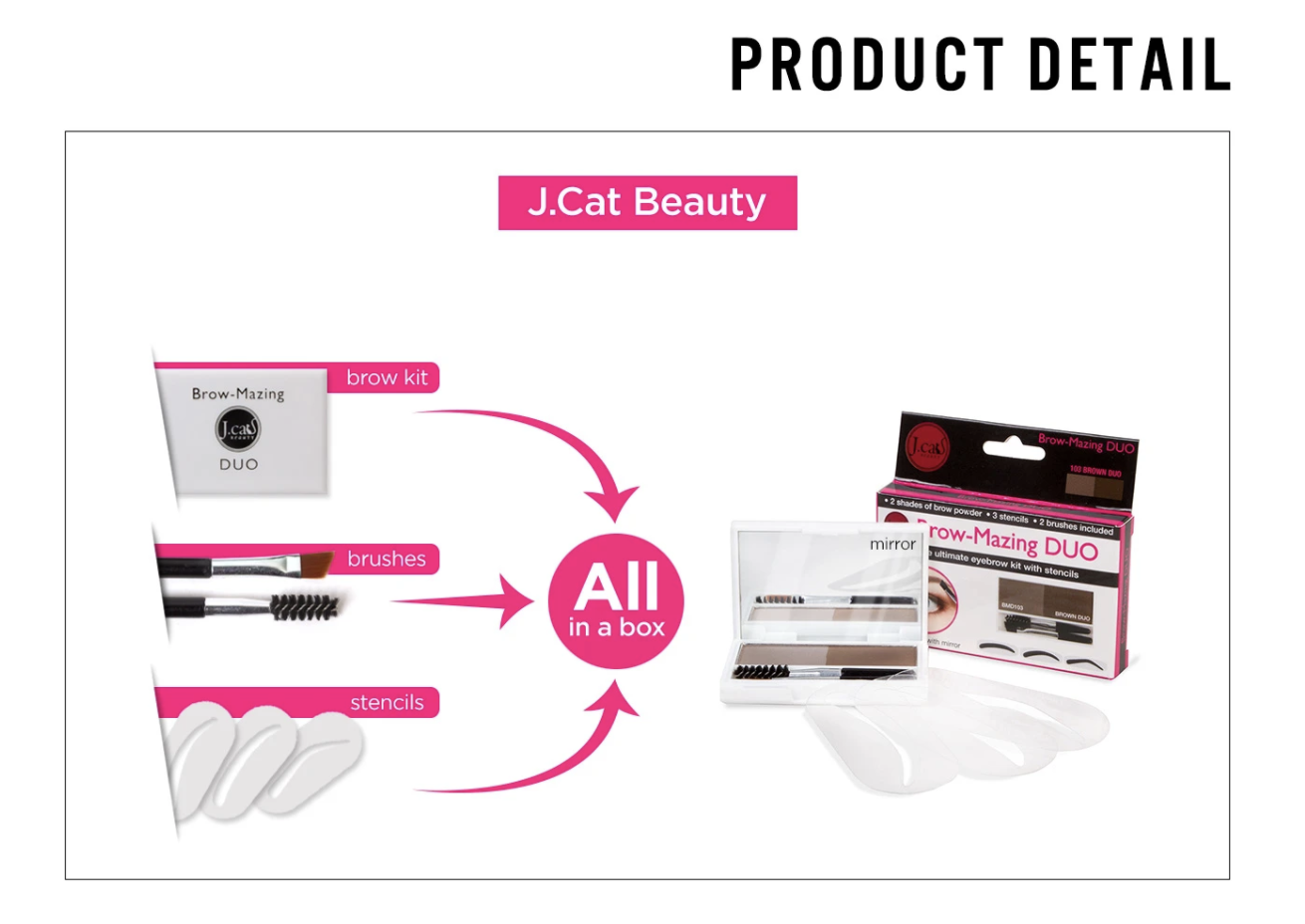 J.Cat Beauty Brow-Mazing Duo - Sand (BMD101)