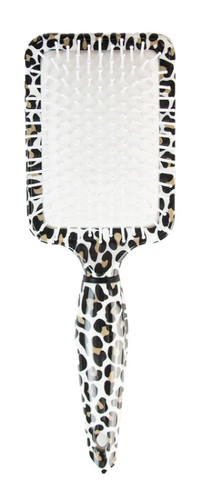 The Vintage Cosmetic Company Leopard Rectangular Paddle Hair Brush