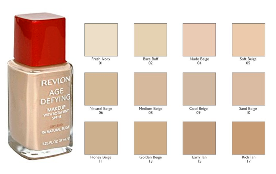 Revlon Age Defying Makeup with Botafirm, SPF 15, Dry Skin, Natural Beige 06 - oddros.shop