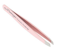 The Vintage Cosmetic Company Slanted Tweezers Soft Touch - Pink - oddros.shop