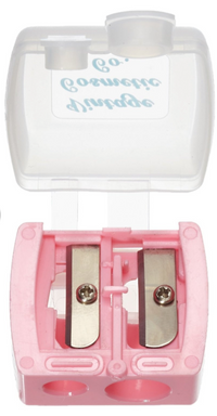 The Vintage Cosmetic Company Duo Pencil Sharpener Pink Polka Dot - oddros.shop