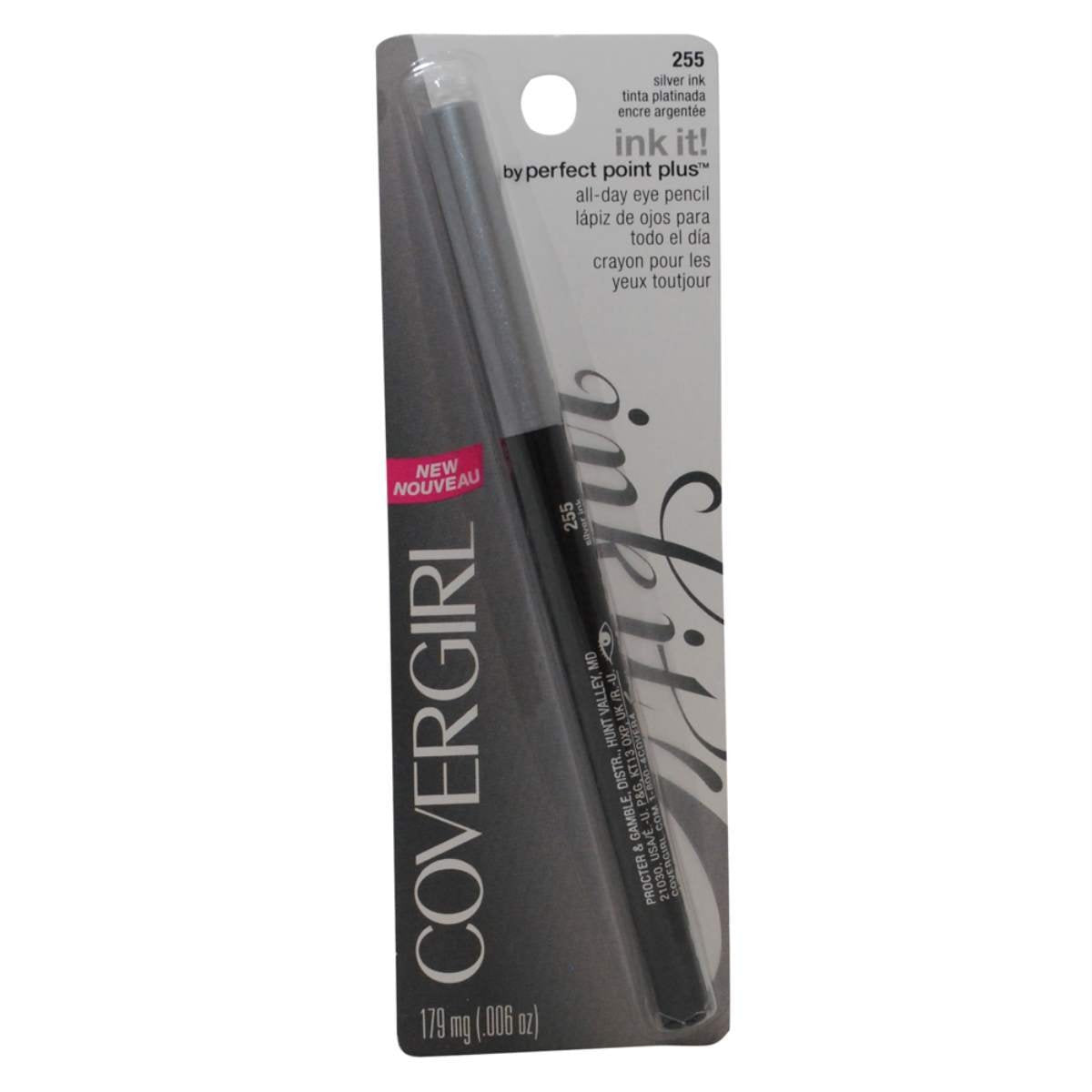 COVERGIRL Ink It! Perfect Point Plus Eyeliner, Silver Ink 255 - .006 oz - oddros.shop