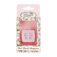 The Vintage Cosmetic Company Duo Pencil Sharpener Pink Polka Dot - oddros.shop