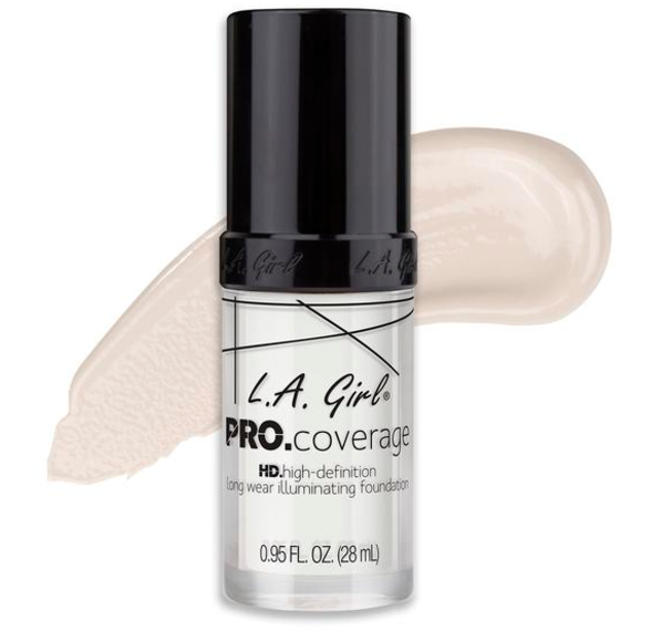 L.A. Girl Pro Coverage Liquid Foundation, White (641) - oddros.shop