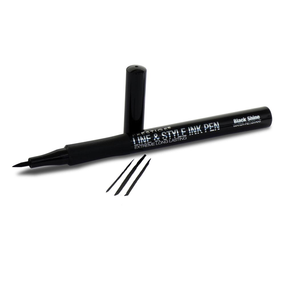 PRESTIGE COSMETICS Line and Style Ink Pen, Black Shine (2-Pack) - oddros.shop