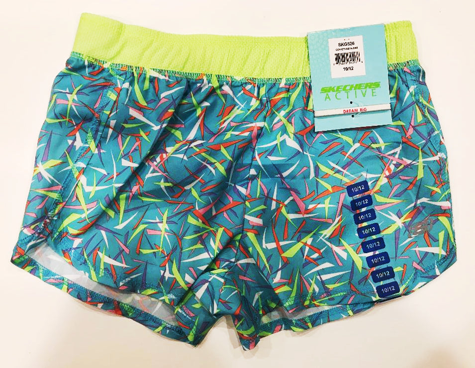 Skechers Active Short Confetti/Neon Kiwi (Size 10/12) - oddros.shop
