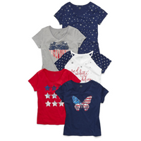 St. John's Bay Short Sleeve Americana V Neck Tee - Plus - oddros.shop